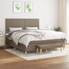 vidaXL Sommier &agrave; lattes de lit avec matelas Taupe 180x200 cm Tissu