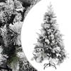 vidaXL Sapin de No&euml;l &agrave; flocons de neige et pommes de pin 195 cm PVC/PE