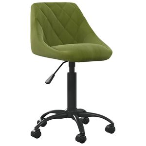vidaXL Chaise de salle &agrave; manger Vert clair Velours