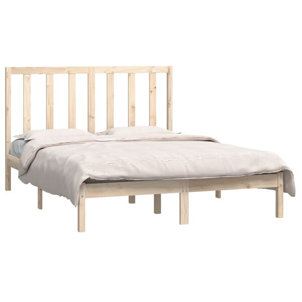 vidaXL Cadre de lit sans matelas 135x190 cm bois de pin massif