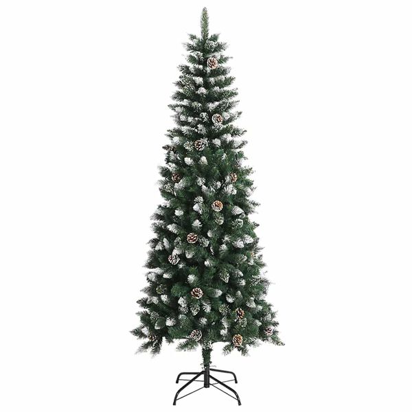 vidaXL Sapin de No&euml;l artificiel Vert 210 cm PVC, plastique et acier
