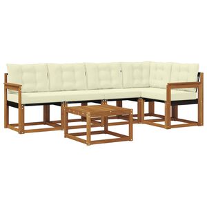 vidaXL Ensemble de canap&eacute;s d'ext&eacute;rieur 6 pc Naturel et Cr&egrave;me