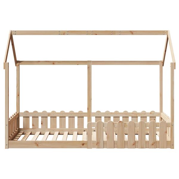 vidaXL Cadre de lit d'enfants forme de maison sans matelas pin massif