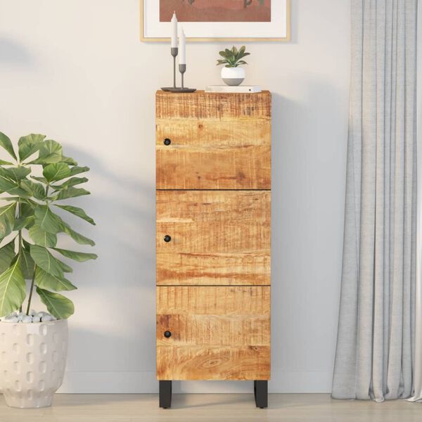 vidaXL Buffet avec 3 portes 40x33x110 cm bois massif manguier et fer