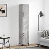 vidaXL Buffet haut Gris b&eacute;ton 34,5x34x180 cm Bois d'ing&eacute;nierie