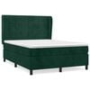 vidaXL Sommier &agrave; lattes de lit et matelas Vert fonc&eacute; 140x200cm Velours