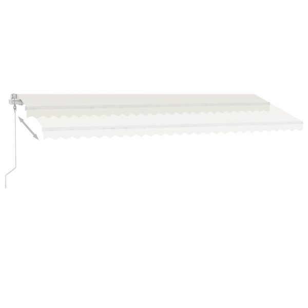 vidaXL Auvent automatique avec capteur de vent et LED 600x300 cm Crème