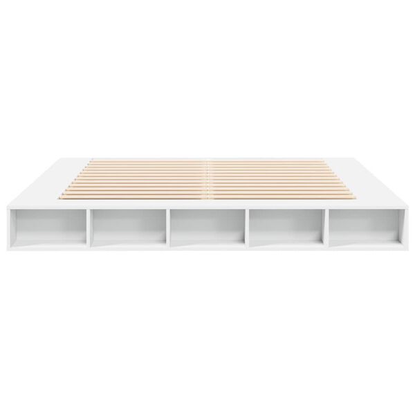 vidaXL Cadre de lit sans matelas blanc 200x200 cm