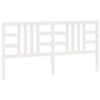 vidaXL T&ecirc;te de lit Blanc 206x4x100 cm Bois massif de pin
