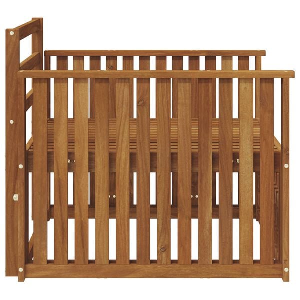 vidaXL 2 Pi&egrave;ce Canap&eacute; avec Accoudoirs Bois d'Acacia Massif Naturel