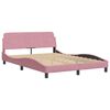 vidaXL Cadre de lit sans matelas rose 120x200 cm velours