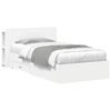 vidaXL Cadre de lit avec rangement Blanc 80 x 200 cm Bois d'ing&eacute;nierie