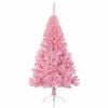 vidaXL Sapin de No&euml;l artificiel pr&eacute;-&eacute;clair&eacute; Rose 180 cm PVC