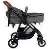 vidaXL Poussette pour b&eacute;b&eacute; 3-en-1 Gris clair et noir Acier