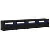 vidaXL Meuble TV 2 pcs Ch&ecirc;ne noir Bois d'ing&eacute;nierie