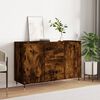 vidaXL Buffet chêne fumé 101,5x35x70 cm bois d'ingénierie
