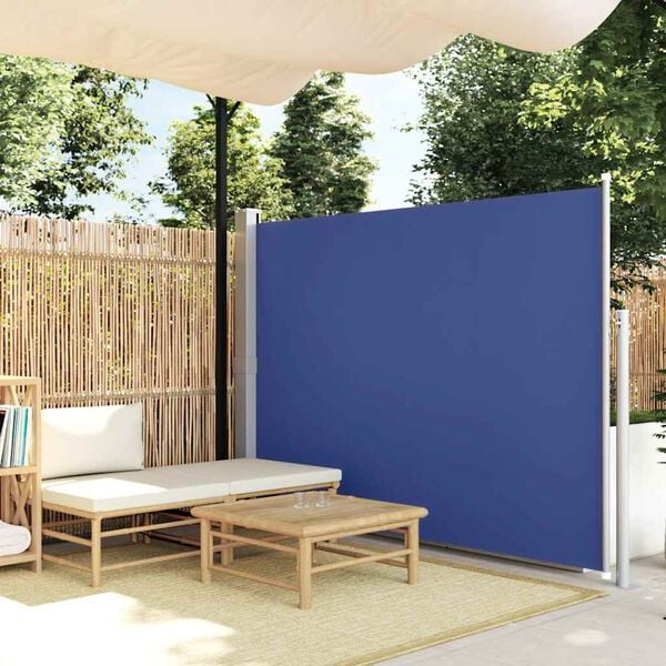 vidaXL Auvent latéral rétractable de patio 170x300 cm Bleu