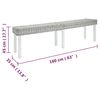vidaXL Banc Blanc 160x35x45 cm Rotin kubu naturel et acajou solide
