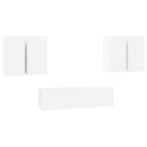 vidaXL Ensemble de meubles TV 6 pcs Blanc Bois d'ing&eacute;nierie