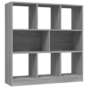 vidaXL Biblioth&egrave;que Sonoma gris 97,5x29,5x100 cm Bois d'ing&eacute;nierie