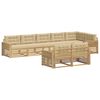 vidaXL Ensemble de canap&eacute;s d'ext&eacute;rieur 8 pc Blanc et Beige Polyester