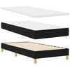 vidaXL Lit &agrave; ressorts avec matelas Noir 190 x 90 cm Polyester