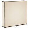 vidaXL Armoire &agrave; chaussures avec housse Cr&egrave;me 115x28x110 cm Tissu