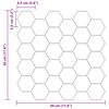 vidaXL Carreau hexagonal 50 pcs Noir 30 x 30 cm Polyur&eacute;thane et PET