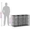 vidaXL Lit sur&eacute;lev&eacute; gabion Argent&eacute; 130 x 50 x 80 cm Acier galvanis&eacute;
