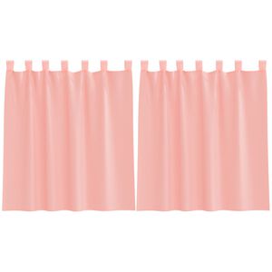 vidaXL Rideaux en voile avec passe-tringles 2 pcs rose