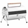 vidaXL Barbecue au charbon portable Acier inoxydable Grilles doubles