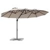 vidaXL Parasol cantilever de jardin Taupe 372 x 198 x 243 cm