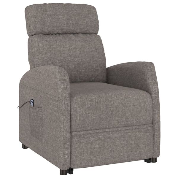vidaXL Fauteuil Taupe Tissu