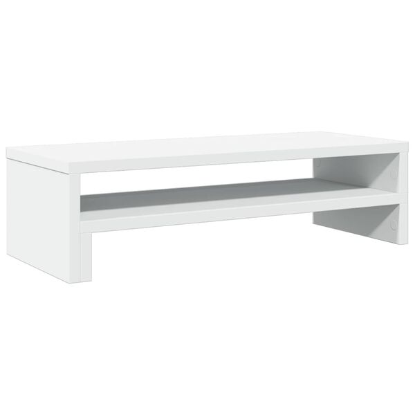 vidaXL Support de moniteur blanc 54x22x15 cm bois d'ing&eacute;nierie