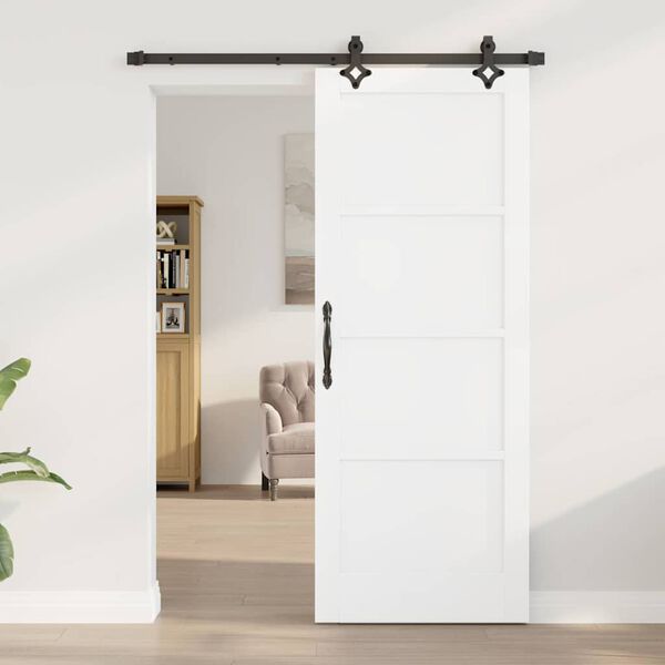 vidaXL Porte coulissante ORKDAL Blanc 78 x 202 cm Pin massif