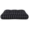 vidaXL Coussin de palette motif &agrave; carreaux noir 60x61,5x10 cm tissu