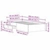 vidaXL Cadre de lit Bois Ancien 90 x 200 cm Bois d'ingénierie