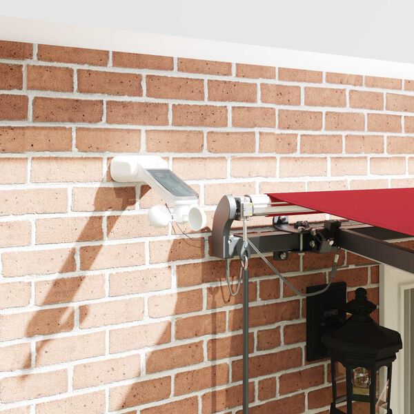 vidaXL Tissu de auvent avec Rouge 400 &times; 350 cm Polyester