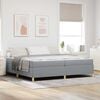 vidaXL Cadre de lit avec matelas Gris clair 200 x 200 cm tissu