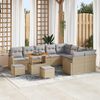 vidaXL Ensemble de canap&eacute; de jardin 12 pcs Beige et Gris clair