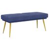 vidaXL Banc &agrave; double couche Bleu police 120 x 45 x 46 cm Velours