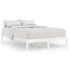 vidaXL Cadre de lit sans matelas blanc bois massif
