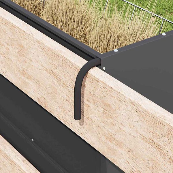 vidaXL Râtelier à foin suspendu Noir 61 x 33 x 66 cm