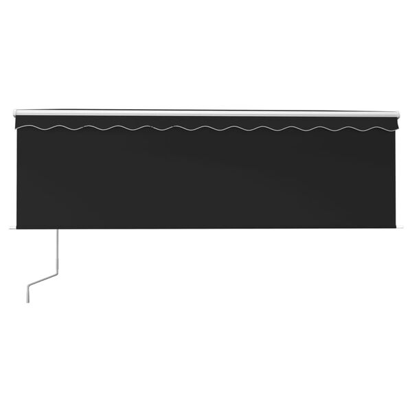 vidaXL Auvent automatique store capteur de vent et LED 4x3m Anthracite