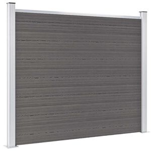 vidaXL Panneau de cl&ocirc;ture WPC 180x146 cm Gris