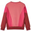 Sweat-shirt enfants bloc de couleurs rose et henné 116