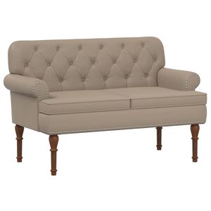 vidaXL Canap&eacute; love seat avec capitonnage en boutons Cappuccino