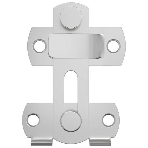 vidaXL Verrou de porte 12 pcs Argent&eacute; 70 x 8 mm Acier