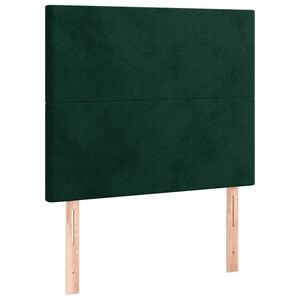 vidaXL T&ecirc;te de lit Vert fonc&eacute; 80x5x118/128 cm Velours