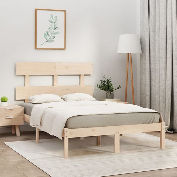 vidaXL Cadre de lit sans matelas 150x200 cm bois massif